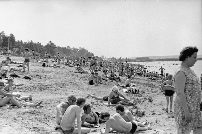 Рублевский пляж в 1972..