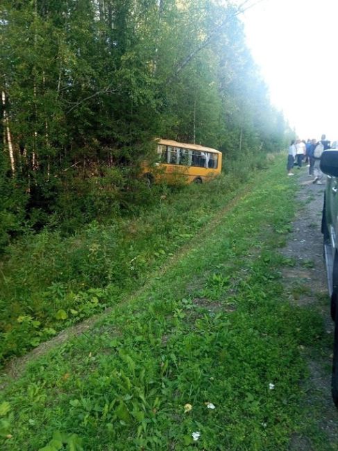 ‼️На трассе Соликамск-Красновишерск в районе деревни Кузнецова автобус с детьми ушел в кювет. 

Очевидцы..