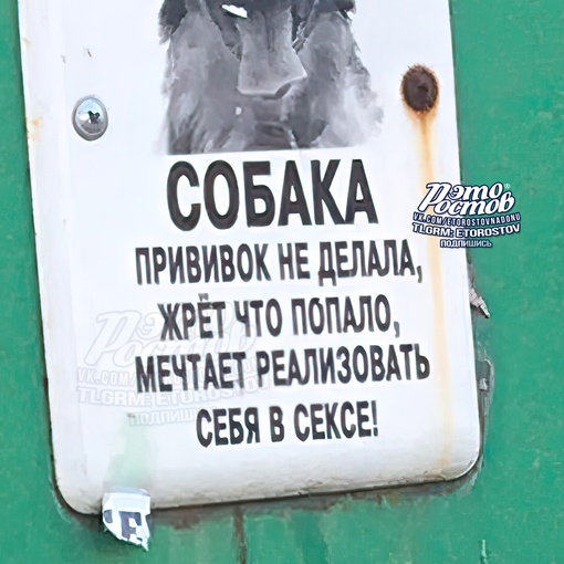 🐕 Табличка на 2-посёлке Орджоникидзе 

Все мы понимаем эту..