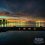 Закат на Гребном канале с панорамой на..