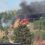 Крупный пожар произошел в Кунгуре — горел лес. Местные жители говорят, что от чьих-то «добрых..