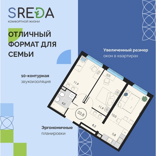 Евротрёшка по цене двушки в новом жилом комплексе SREDA!

Получить прайс-лист и узнать подробности о ЖК можно по..