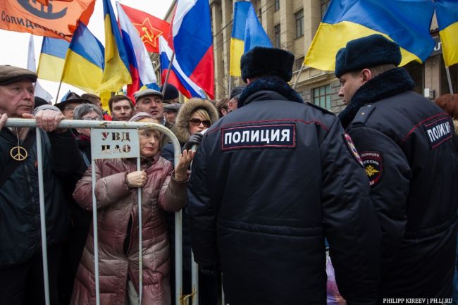 Москва, 2014 год

Марш мира против событий на Украине. На митинге было 50 тыс человек. Акция прошла спокойно...