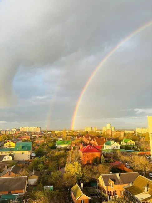 Двойная радуга сегодня над Ростовом..