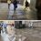 Петербуржцы жалуются, что тротуар у станции метро «Площадь Александра Невского» выглядит как после..