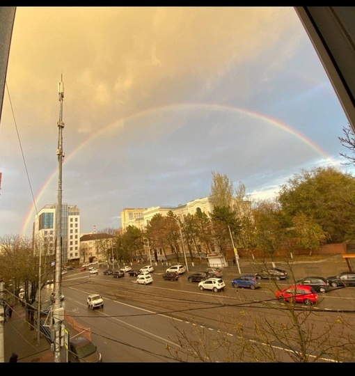 Двойная радуга сегодня над Ростовом..