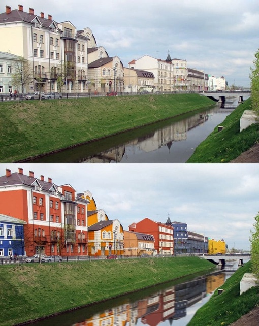 В сети предложили покрасить здания на Булаке в амстердамские цвета. Считают, что так будет повеселее. 
 
Как..