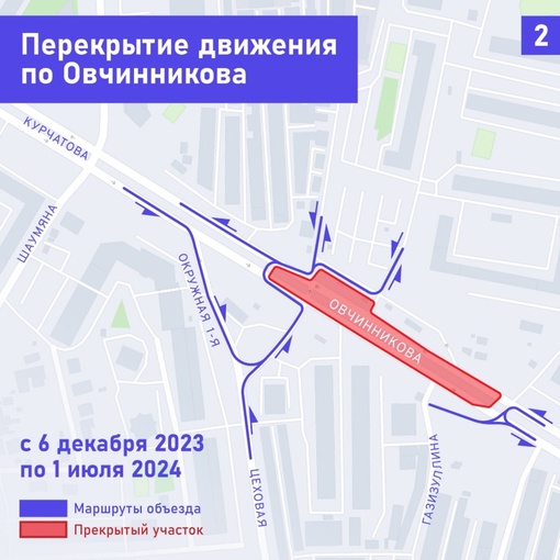 С 6 декабря начинается строительство станции метротрамвая на улице Овчинникова 

Участок улицы от 1-й..