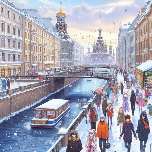 А вот так бы выглядел Петербург в анимационном стиле..