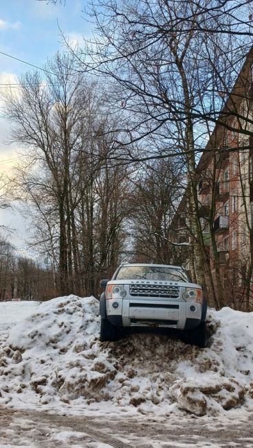 Нынешней зимой парковка в Петербурге выглядит так. Все мы сейчас немного этот..