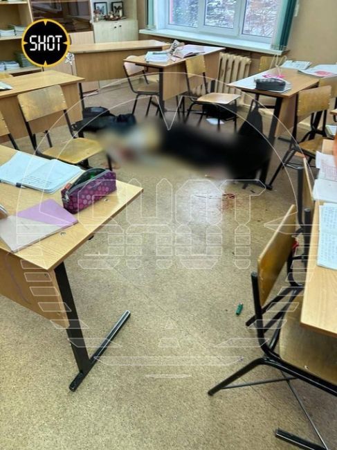 Появились фото из класса, где брянская школьница застрелила одноклассницу и покончила с собой. Девочка была..