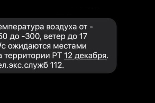 МЧС обещает похолодание до -300 градусов в Татарстане.

Что одеть, чтоб не замерзнуть насмерть?..