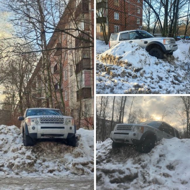 Нынешней зимой парковка в Петербурге выглядит так. Все мы сейчас немного этот..