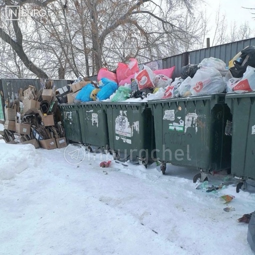 Ленинский район улица Гагарина 35а. Мусор не вывозят третий день, пишет..