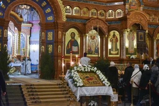 В Благовещенском соборе прошла Рождественская литургия. Богослужение возглавил митрополит Воронежский и..