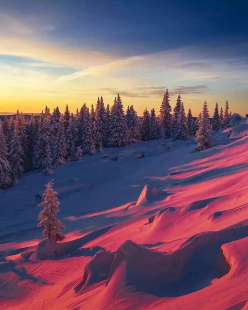 Малиновый рассвет в национальном парке «Таганай». 

Фото:..