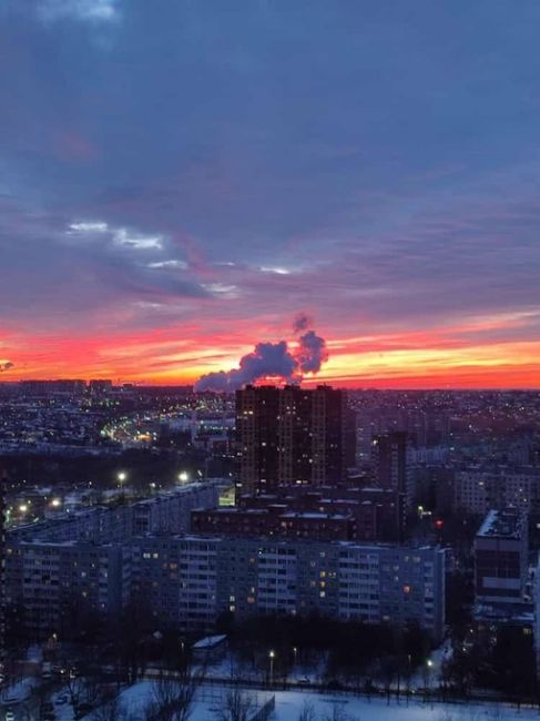 Закат в омске сегодня