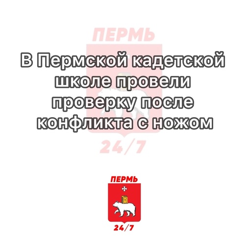 В Пермской кадетской школе провели проверку после конфликта с ножом

Стало известно, что дети играли в..