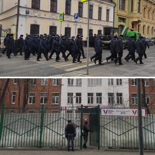 Через 20 минут стартует оппозиционная акция «Полдень против Путина». Московские силовики уже приготовились..