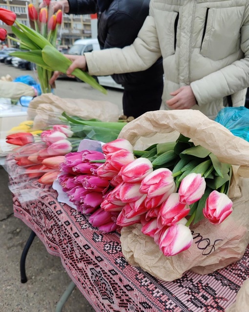 На цветочном рынке на Восточке сегодня очень много мужчин, но цветов - еще больше.

На любой вкус и на любой..