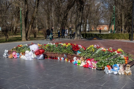 Так сегодня в Таганроге. Многие несут цветы и игрушки к мемориалу

Фото: тг/Андрей..