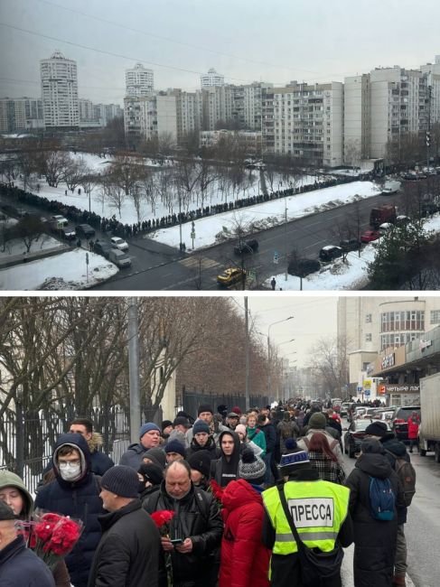 Желающие проститься с Навальным образовали километровую очередь

В Москве сегодня проходят похороны..
