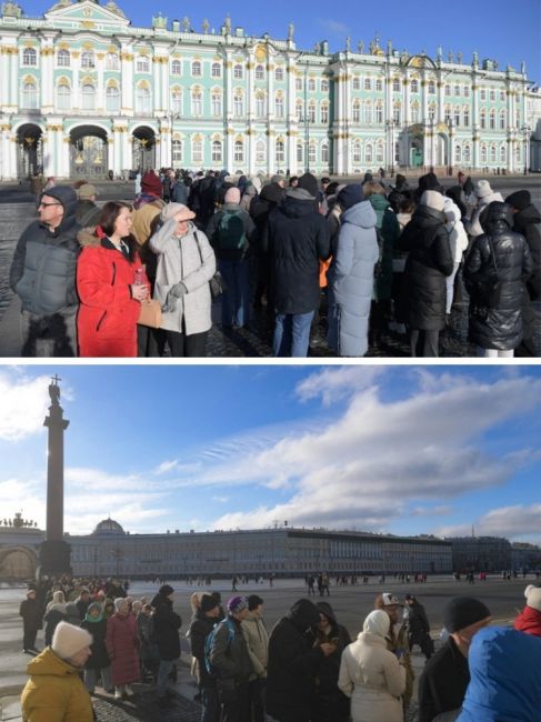 Петербуржцы встали в очередь, чтобы на халяву побывать в Эрмитаже

На Дворцовой площади заметили толпу..