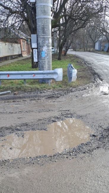 Дорога на улице Украинская в Ростове..