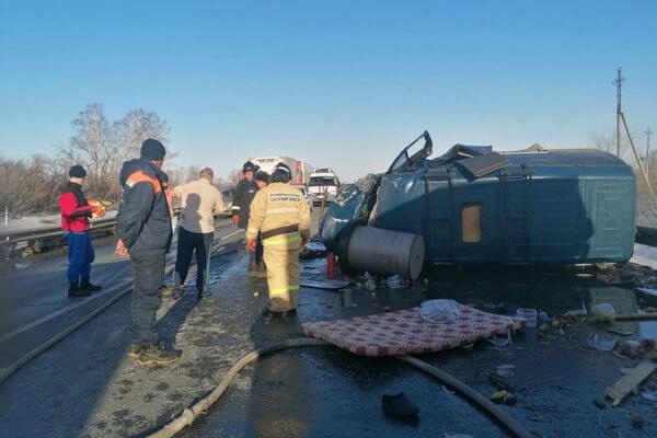 Двое взрослых и ребенок пострадали в столкновении пассажирской и грузовой ГАЗелей на трассе М5 в Самарской..