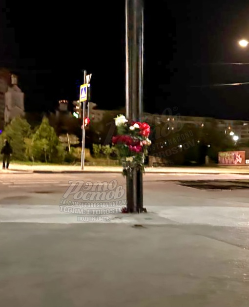 🥀 Траурные цветы повесили у парка Дружбы в память о погибшем [https://vk.com/wall-104083518_4686462|13 апреля]..