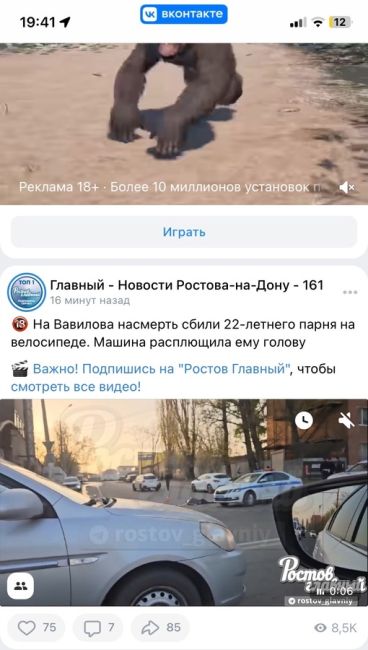 ⚠🚨 Парня на велосипеде сбили насмерть на Вавилова. На асфальте большая лужа крови. Погибшему было 16..