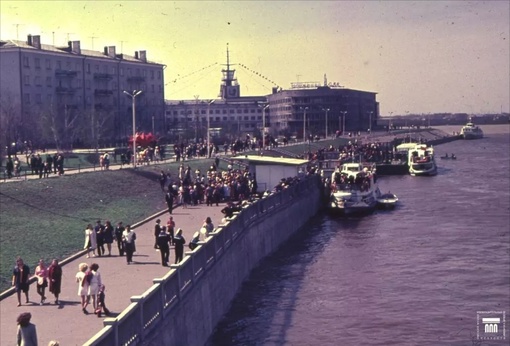 Ретроспектива. Омск. 1970-е гг. Причалы на набережной..