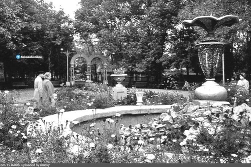 Фонтан в парке Островского, 1955..