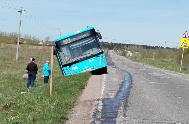 Лазурный автобус даже на пустой сельской дороге найдёт ДТП. 

В этот раз в кювете оказался 446-й маршрут,..