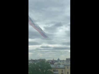 В Москве проходит репетиция воздушной части Парада..