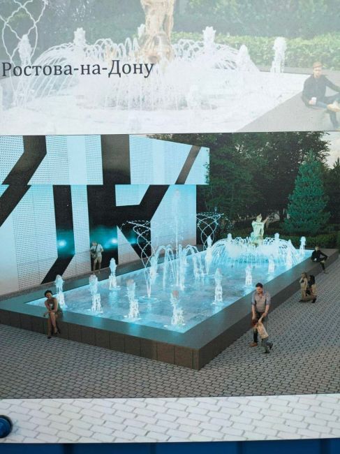 Власти Ростова показали, как после ремонта будет выглядеть фонтан «Витязь» на..