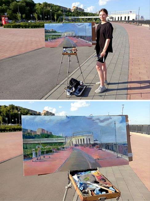 В центре Волгограда родилась картина с изображением Амфитеатра 👏😍

🧑‍🎨 Художник Ксения Заболотная уже..