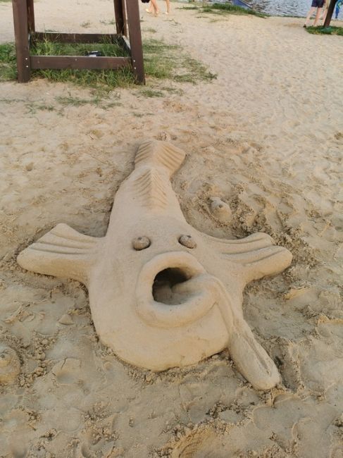 Арт -объект на пляже в..