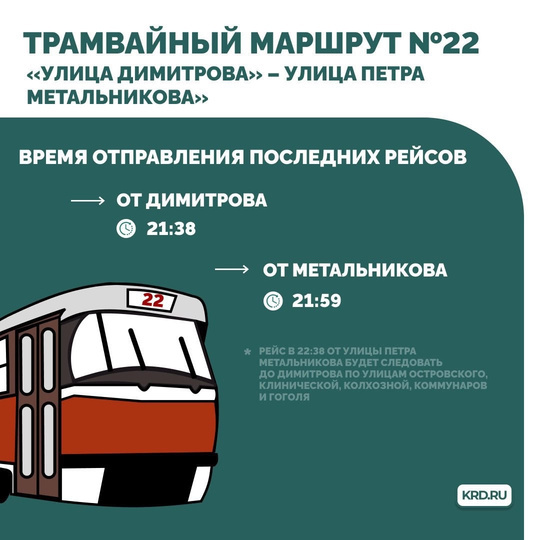 В связи с ремонтом трамвайных путей на улице Дмитриевская Дамба вечером 22 июля изменится работа трамвайных..