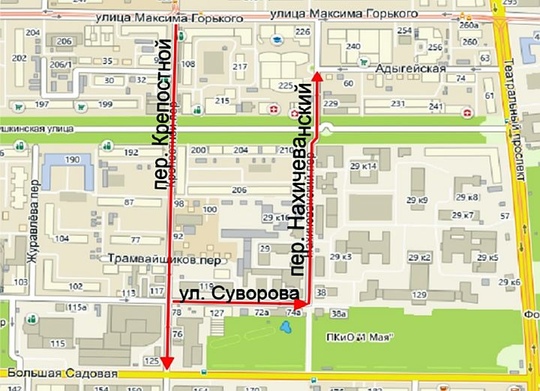 Власти Ростова хотят сделать три улицы в центре односторонними.
 
Речь идет о об участках улиц:

— Крепостном..