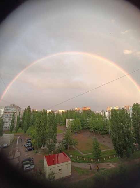 😍В небе над Уфой после дождя появилась радуга 
 
🌈Красивые снимки от наших подписчиков! 
 
А какая у вас..