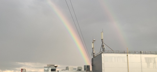 😍В небе над Уфой после дождя появилась радуга 
 
🌈Красивые снимки от наших подписчиков! 
 
А какая у вас..