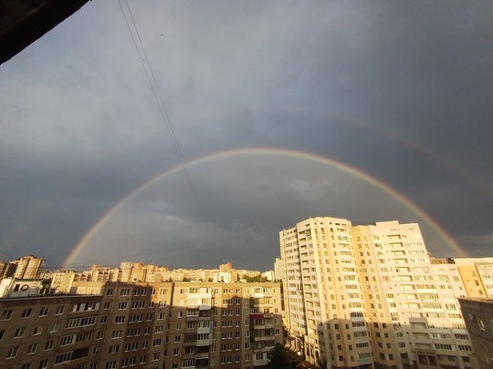 😍В небе над Уфой после дождя появилась радуга 
 
🌈Красивые снимки от наших подписчиков! 
 
А какая у вас..