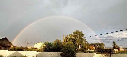 😍В небе над Уфой после дождя появилась радуга 
 
🌈Красивые снимки от наших подписчиков! 
 
А какая у вас..