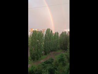 😍В небе над Уфой после дождя появилась радуга 
 
🌈Красивые снимки от наших подписчиков! 
 
А какая у вас..