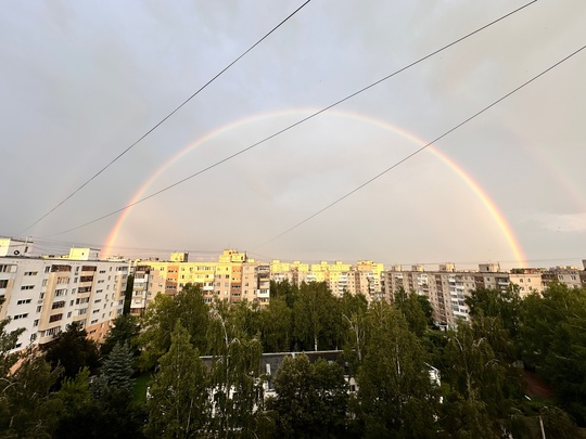 😍В небе над Уфой после дождя появилась радуга 
 
🌈Красивые снимки от наших подписчиков! 
 
А какая у вас..