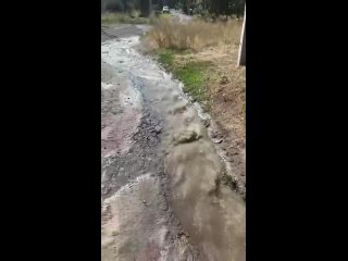 В Шахтах на ул. Халтурина вода течет сильным потоком, уже на протяжении всего..