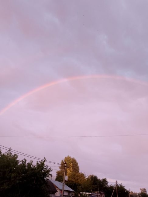 😍В небе над Уфой после дождя появилась радуга 
 
🌈Красивые снимки от наших подписчиков! 
 
А какая у вас..