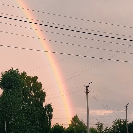 😍В небе над Уфой после дождя появилась радуга 
 
🌈Красивые снимки от наших подписчиков! 
 
А какая у вас..