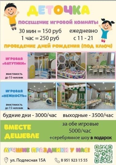 На Парковом открылась детская игровая комната..